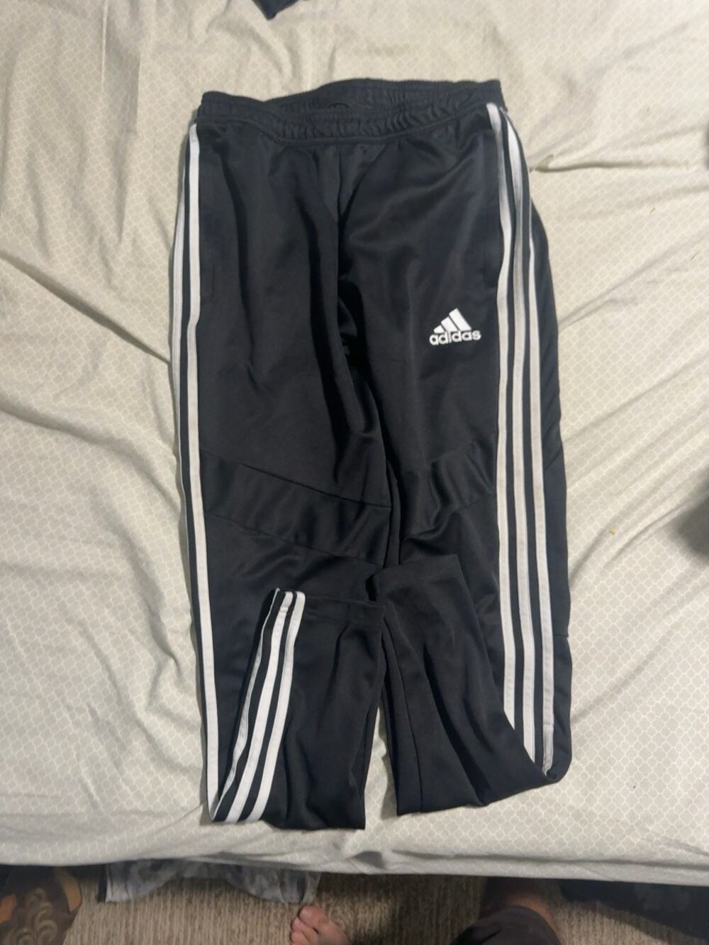 Adidas Climacool Black White 3 Stripe Track Pants Mens Medium